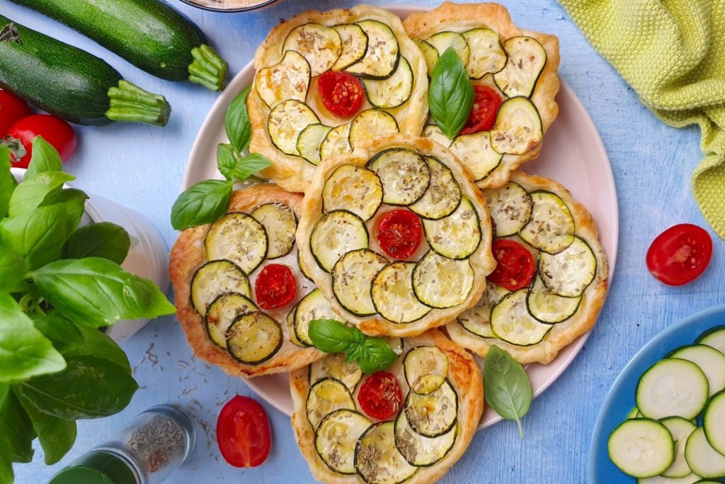 Mini tarte tatin di zucchine