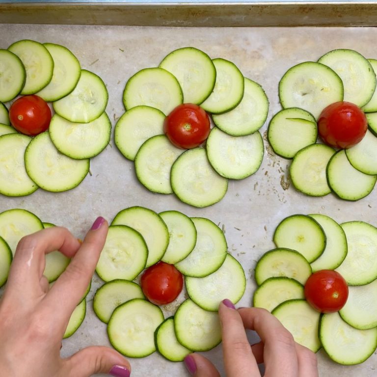 Mini tarte tatin di zucchine step2