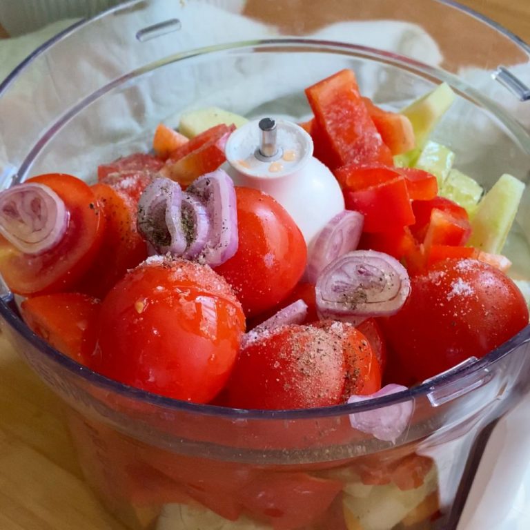 Gazpacho di frutta e verdura step1