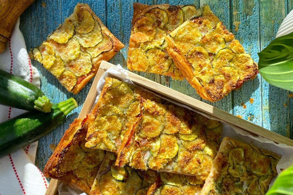 Schiacciata zucchine e speck