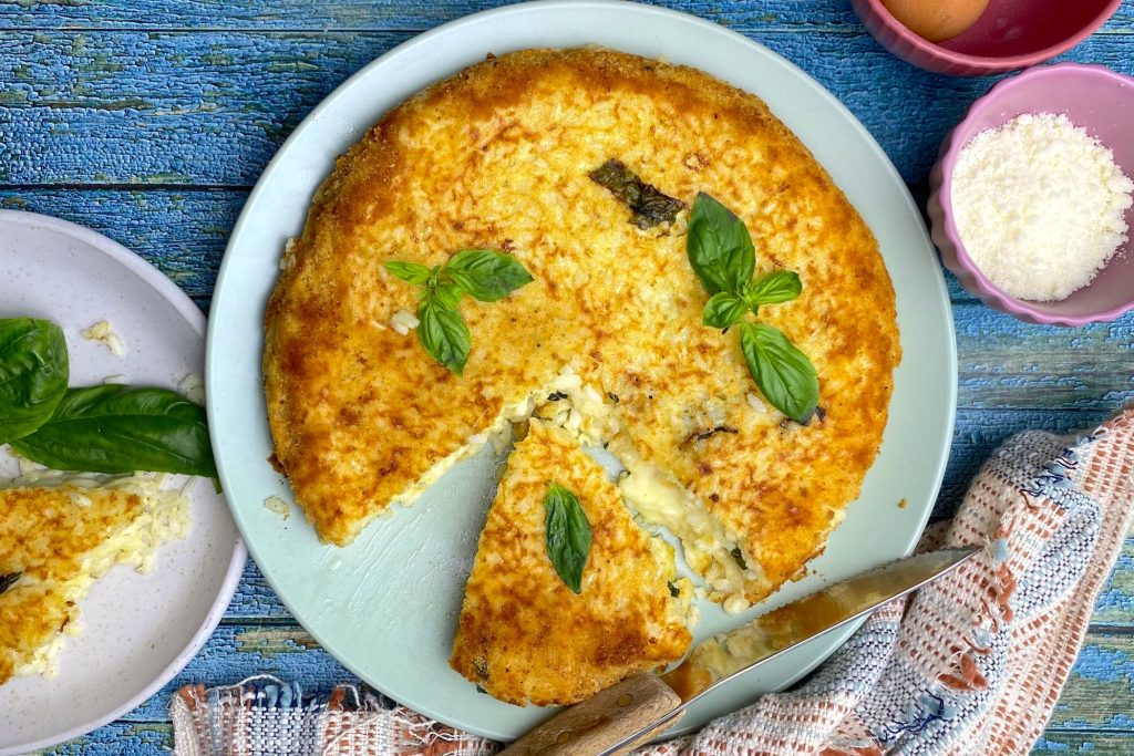 Torta di riso in padella ai 4 formaggi